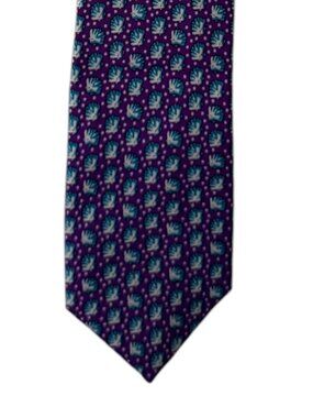 J. Crew The Silk Tie in Blue and Purple Shell Print